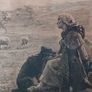 Vintage Pastoral Lithograph Ornate Gold Frame Image 4