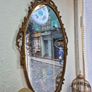 Mirror Vintage Gold painted  metal Mirror Image 4