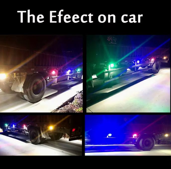 6pcs LED Side Marker Lights for Trucks & Trailers - 16 LEDs, Dual Mode (Steady On + Flash),