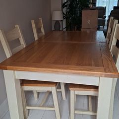 Dining room table and four chairs