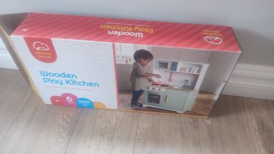 Wooden play kitchen