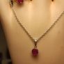 Sterling Silver Natural Ruby 4 piece Jewellery set Image 9