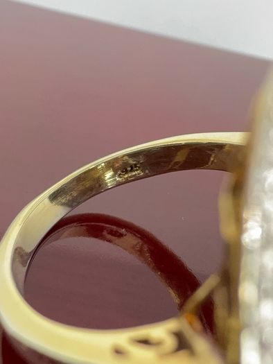 Silver Black & Gold Stunning statement ring