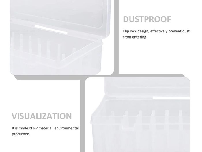 Brand New MILISTEN Sewing Thread Storage Box, 42 Compartments Transparent
