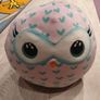 Pink and green owl squishmallow bird soft toy Image 4
