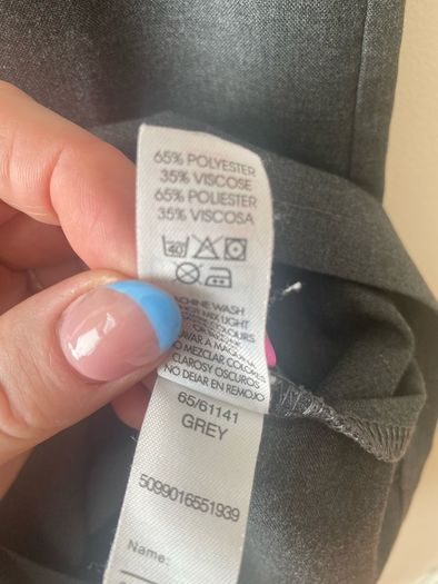 Dunnes grey pinafore (as new) age 7