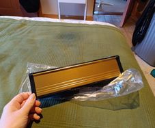Gold coloured Letterbox