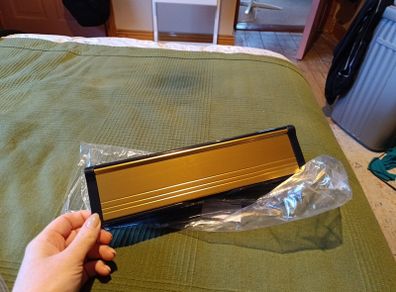 Gold coloured Letterbox