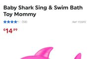 Pink Baby Shark Sing &amp; Swim Bath Toy Mommy