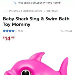Pink Baby Shark Sing & Swim Bath Toy Mommy