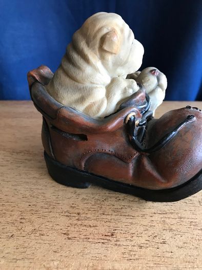 Vintage Retro Puppy Dog Boot Bank