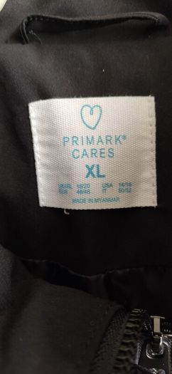 Primark Black Hooded Puffer Jacket Coat Size XL  Worn Once