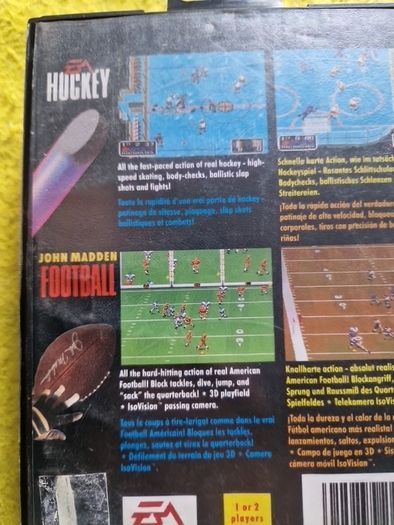 Ea Sports Double Header Hockey plus John Madden Football Arcade Retro Games Original