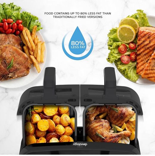 Devology Double Air Fryer 9L