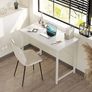 80x40 cm Desk, Small Computer Desk for Home Office, Study Office Table with Headphone Hooks for Small Space, Easy Assembly, White Image 3