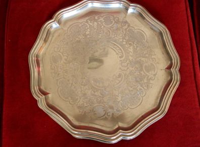 Antique Large "Heat Master" Service Tray(Stamped)16" Across