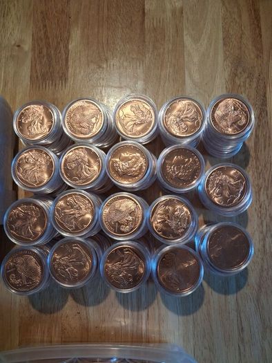 1 kg copper bars and 1 oz rounds