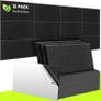 SPRING SALE | Acoustic Wall Panels 12 Pack 9 mm Thick Padded with Back Adhesive 34x20 cm Soundproof Insulation Panel Sound Absorbing Noise Reduction Panels for Office Door Walls, Dark Drey Image 4