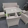 Hamilton Rattan six piece dining set with ice bucket rising table Image 5