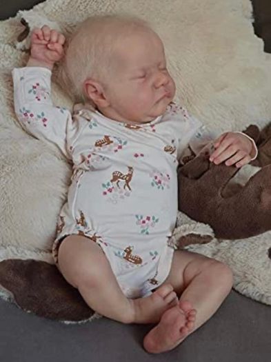 19inch 48cm Reborn Baby Doll Lifelike Baby Doll Levi Blonde Hair Girl Toddler Doll Toy (FREE POSTAGE)