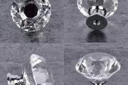 SALE | 25Pcs Crystal Door Knob, 30MM Diamond Drawer Knobs Crystal Door Handles Diamond Pulls for Home Kitchen Office Chest Cabinet Drawer