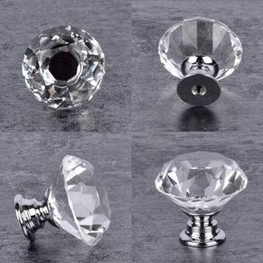 SALE | 25Pcs Crystal Door Knob, 30MM Diamond Drawer Knobs Crystal Door Handles Diamond Pulls for Home Kitchen Office Chest Cabinet Drawer