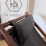 Vintage Black Leather Deck Chair with Armrests, 1940s Image 9