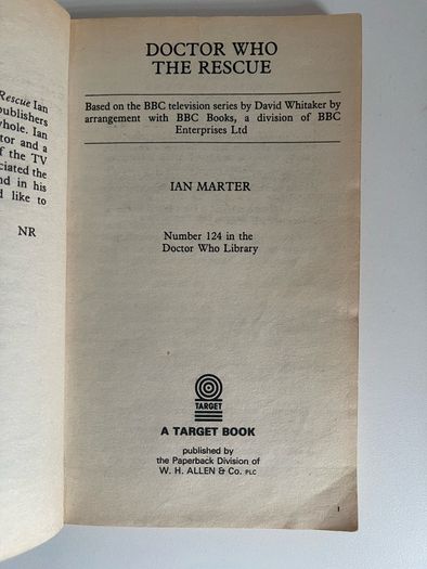 Doctor Who 'The Rescue' (Ian Marter)