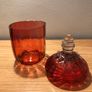 Antique Victorian Hand Blown Cranberry Glass Jar Image 2