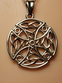 Sterling Silver Solid Celtic Pendant and Chain