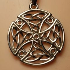 Sterling Silver Solid Celtic Pendant and Chain