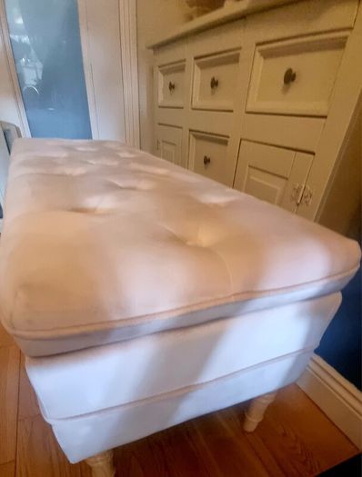 Blush pink velvet blanket box