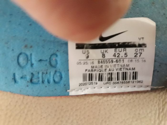 Nike Air Max 2017 Size UK-8/EUR-42.5 849559-601 Night Maroon/Gym Red-White-2016
