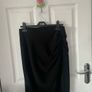 Mango black midi skirt with side split Image 2