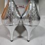 Emis new collection court silver snake skin medium heel leather shoes UK4.5 EU 37.5 new & boxed Image 3