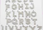 Rhinestone Letter Charms