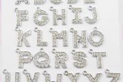 Rhinestone Letter Charms
