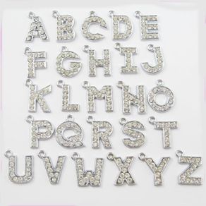 Rhinestone Letter Charms