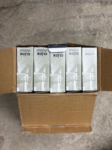 5 pack Click define 2 gang sockets brushed steel + black