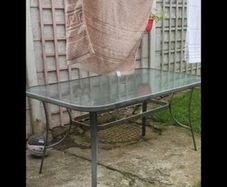 glass top table
