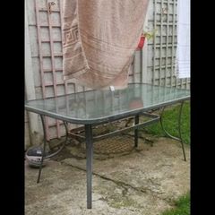 glass top table