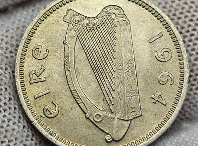 Ireland 1964 3d Threepence Beautiful Lustrous Uncirculated