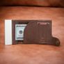 Premium Genuine Leather Smart Card Holder Wallet RFID Blocking Slim Wallet with Pop-Up Card Case Image 2