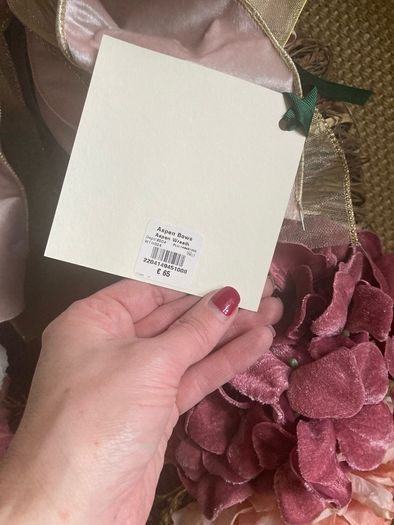 Large gold & pink wreath Brown Thomas
