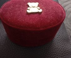 lovely baby keepsake red velvet box