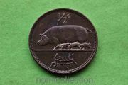Ireland 1953 year Bronze Half Penny.