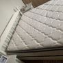 Painted double bed frame and mattress Image 3