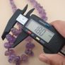 Beautiful Vintage Melon Shape Purple Ameythst Beads Necklace 22 inches Image 3