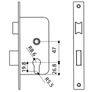 Tesa Assa Abloy, 20105PHL, Mortise lock for wooden doors Image 3