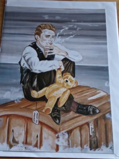 New James Dean Portrait Card, 21 x 15 cm